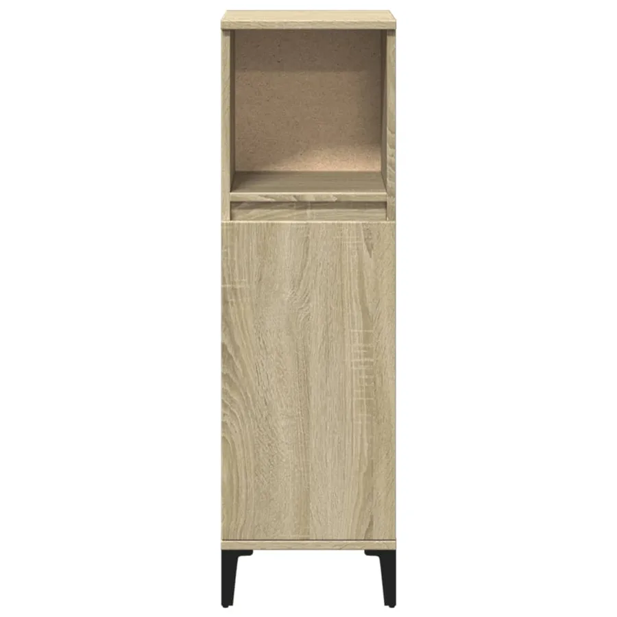 Armoire salle de bain chêne sonoma 30x30x100 cm - 4