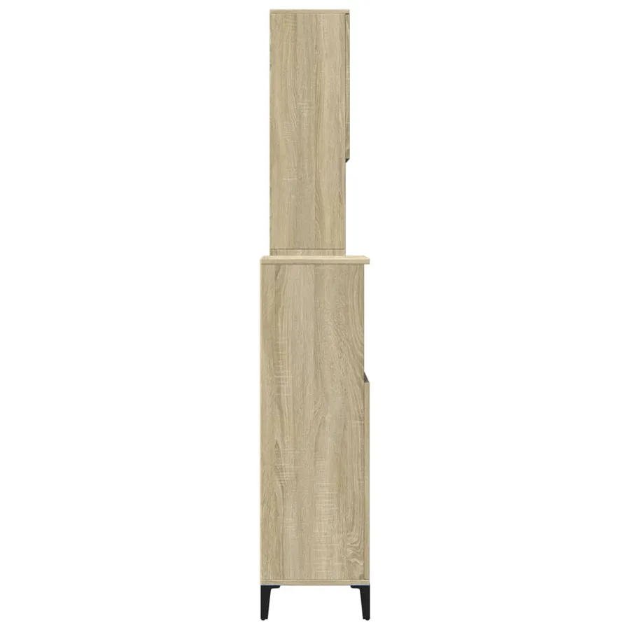 Ensemble de meubles de salle de bain 3 pcs chêne sonoma - 5