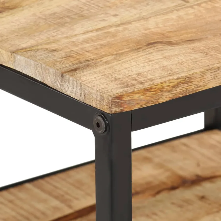 Table basse 55x55x45 cm bois de manguier massif brut - 4
