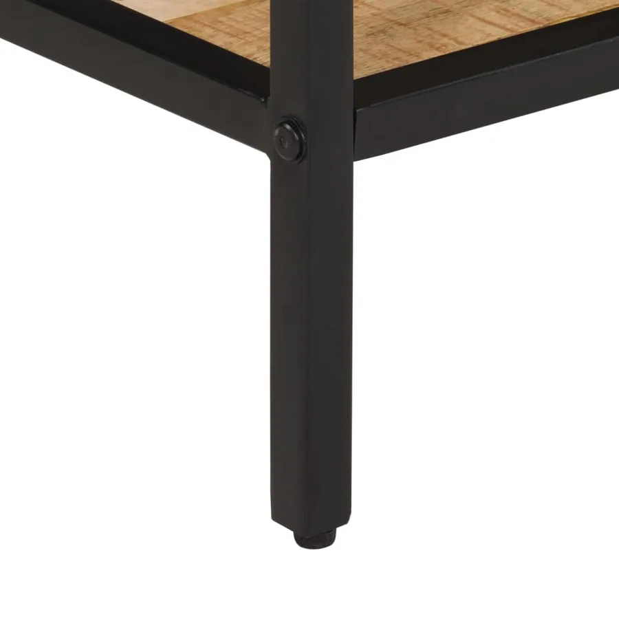 Table basse 55x55x45 cm bois de manguier massif brut - 6