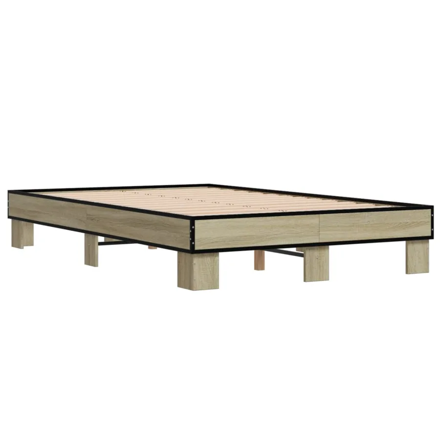 Cadre de lit sans matelas chêne sonoma 120x190 cm - 3