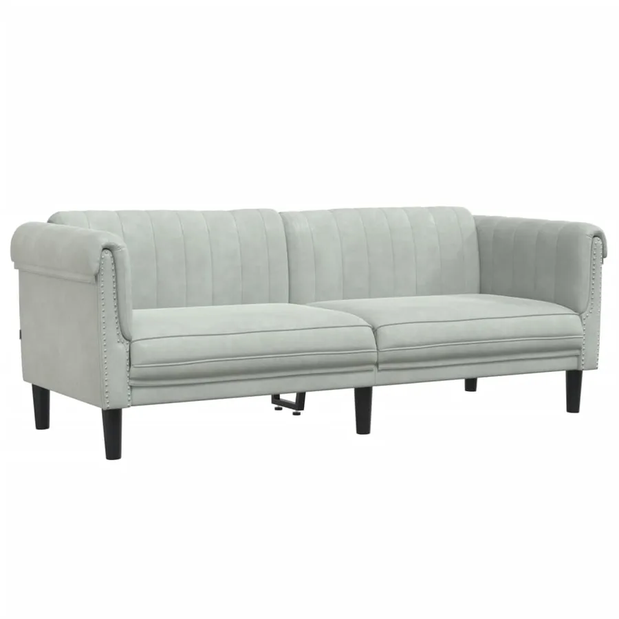 Ensemble de canapés 3 pcs gris clair velours - 6