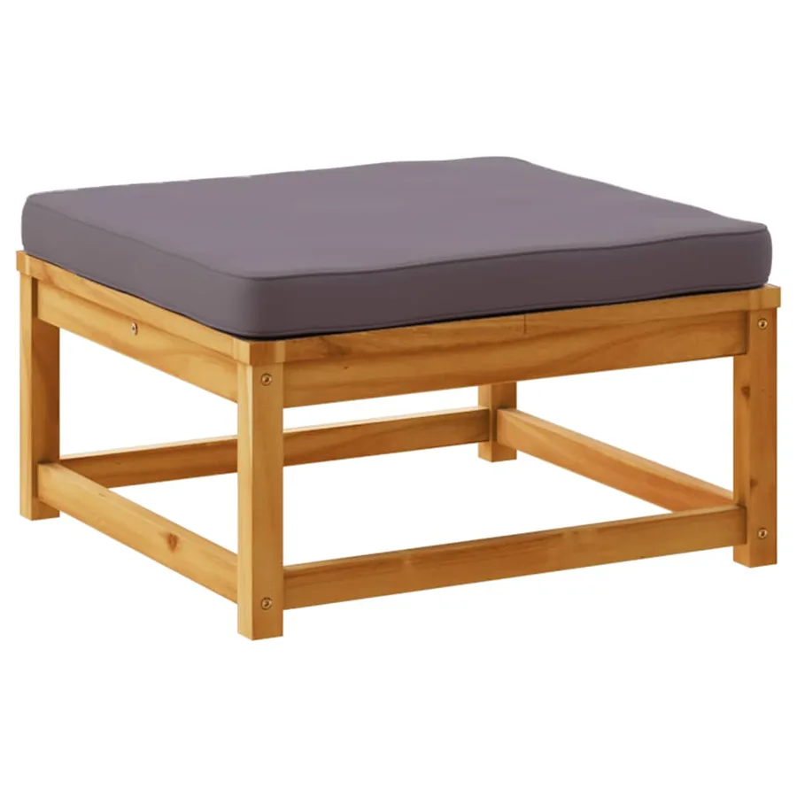 Salon de jardin avec coussins 7 pcs bois massif d'acacia - 5