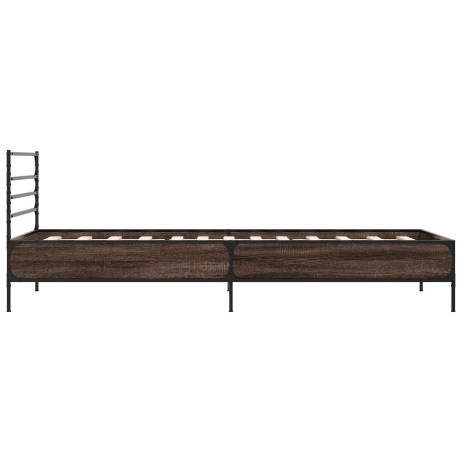 Cadre de lit sans matelas chêne marron 90x200 cm - 5