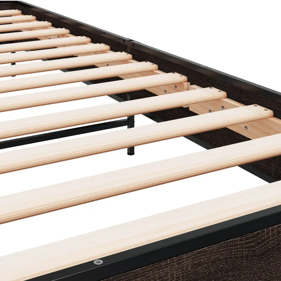 Cadre de lit sans matelas chêne marron 90x200 cm - 7