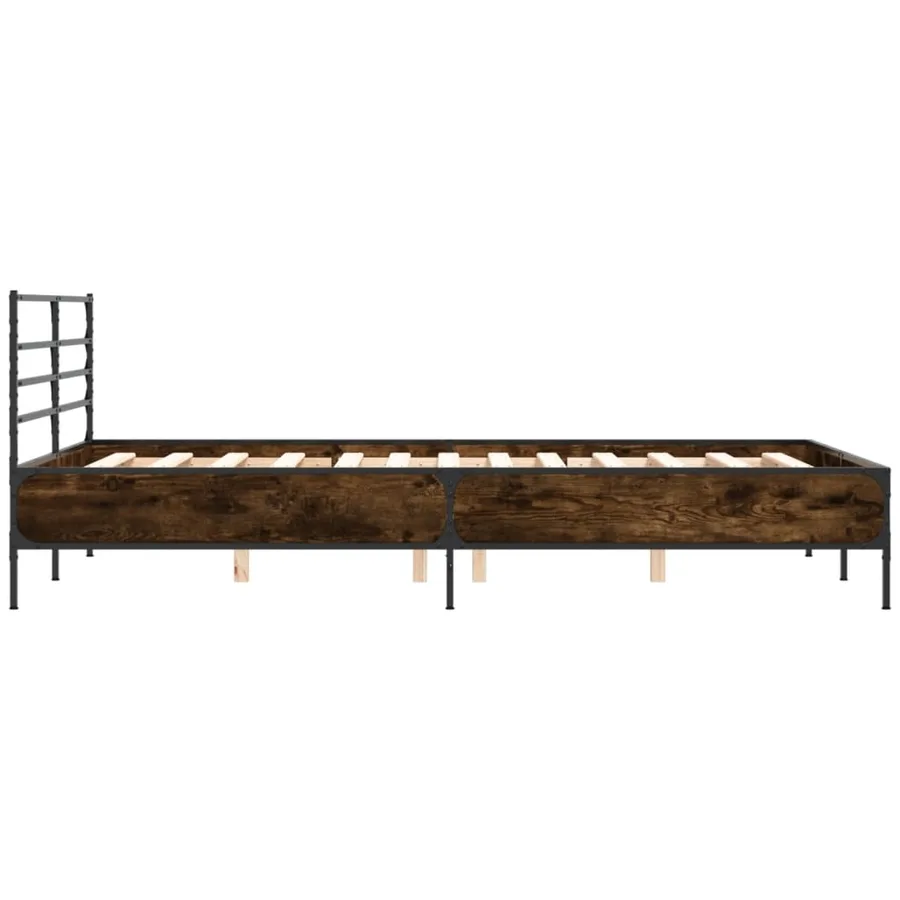 Cadre de lit sans matelas chêne marron 140x200 cm - 5