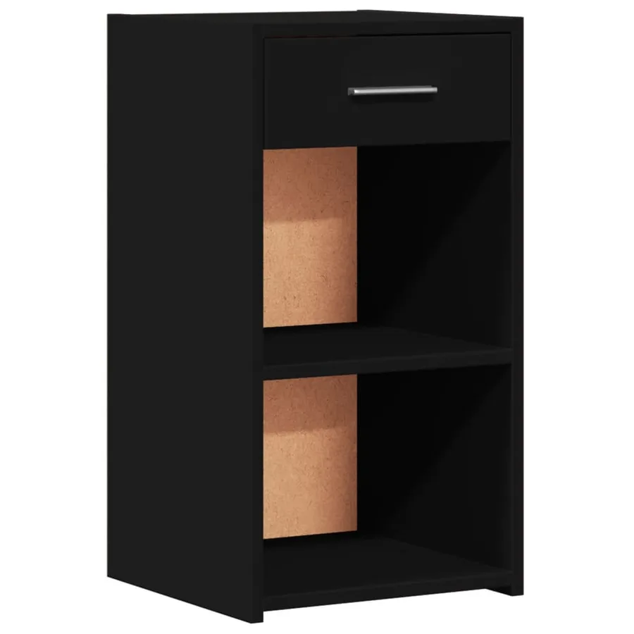 Tables de chevet 2 pcs noir 35x34x65 cm bois d’ingénierie - 4