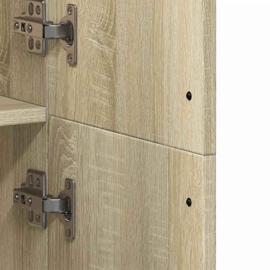 Buffet haut chêne sonoma 70x35x180 cm bois d'ingénierie - 7