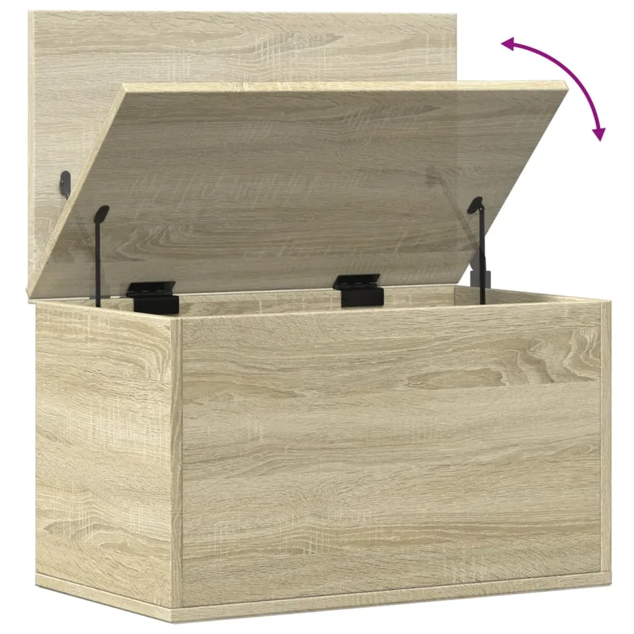 Boîte de rangement chêne sonoma 60x35x35 cm bois d'ingénierie - 8