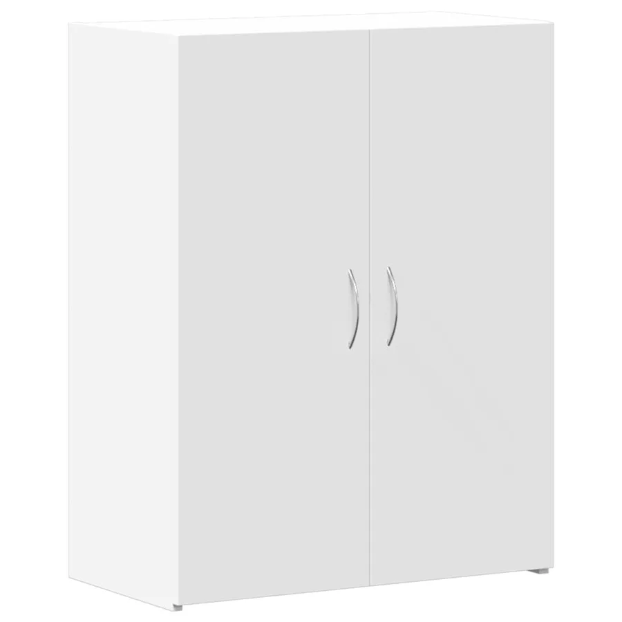 Armoire de classement blanc 60x32x77,5 cm bois d'ingénierie - 2