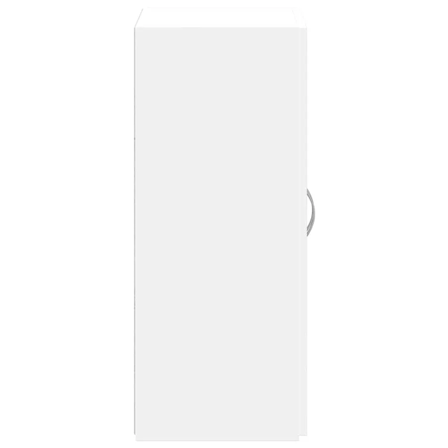 Armoire de classement blanc 60x32x77,5 cm bois d'ingénierie - 5