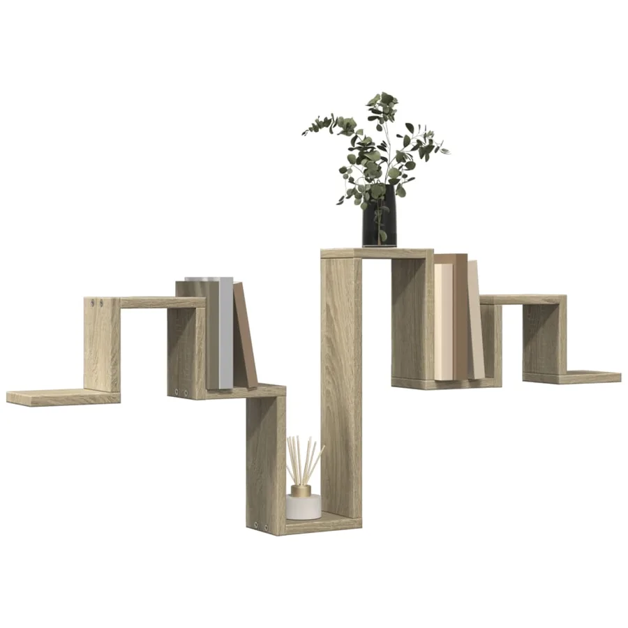 Étagère murale chêne sonoma 104,5x10x43 cm bois d'ingénierie - 4