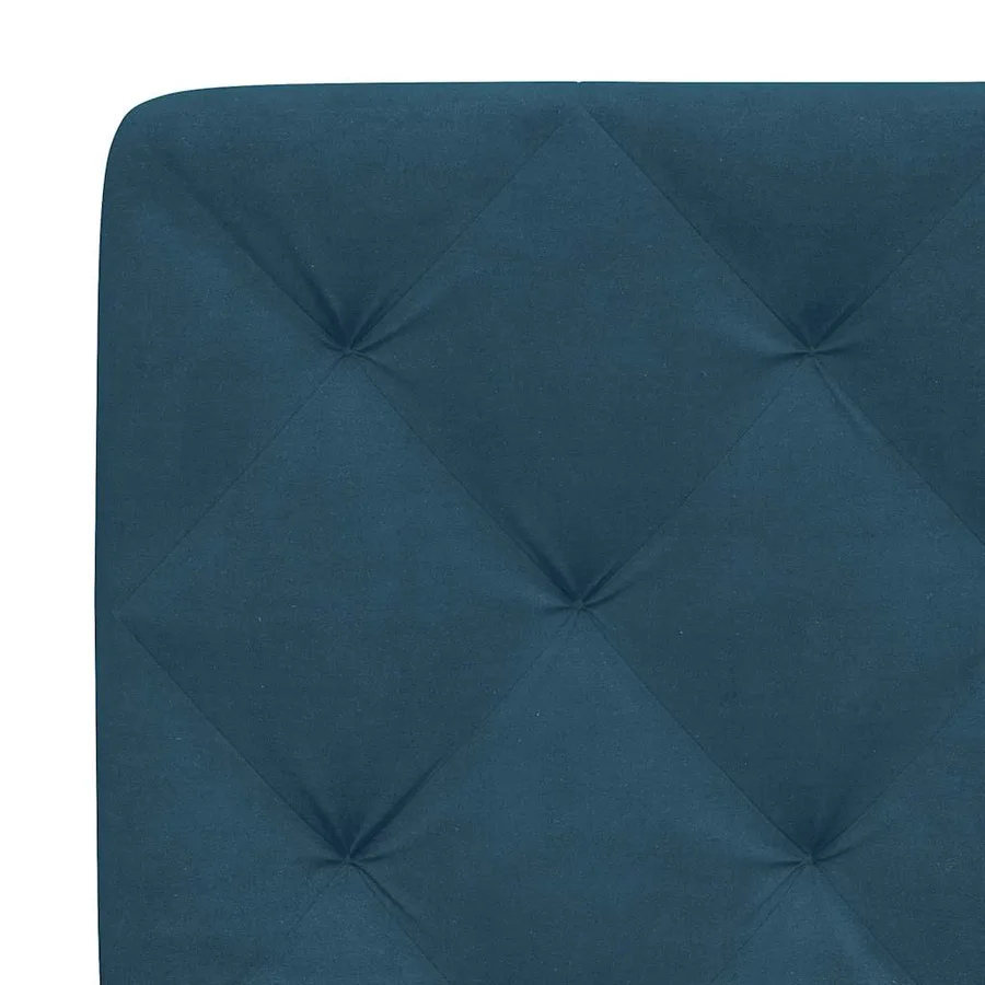Cadre de lit sans matelas bleu 120x200 cm velours - 10