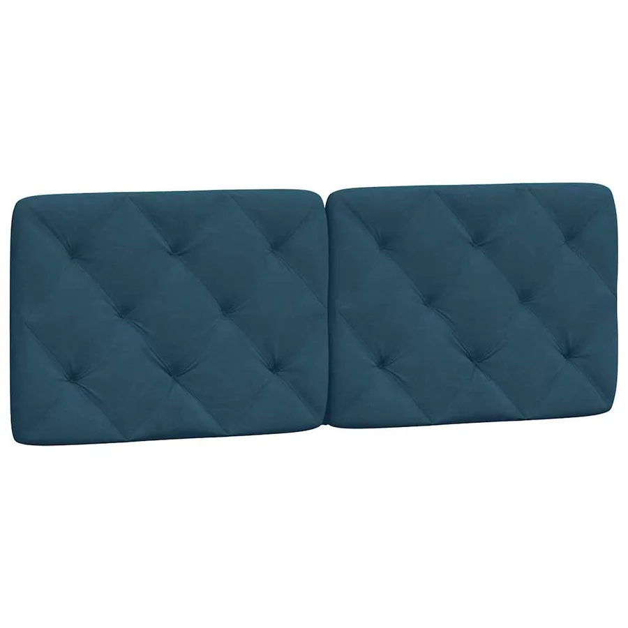 Cadre de lit sans matelas bleu 120x200 cm velours - 6