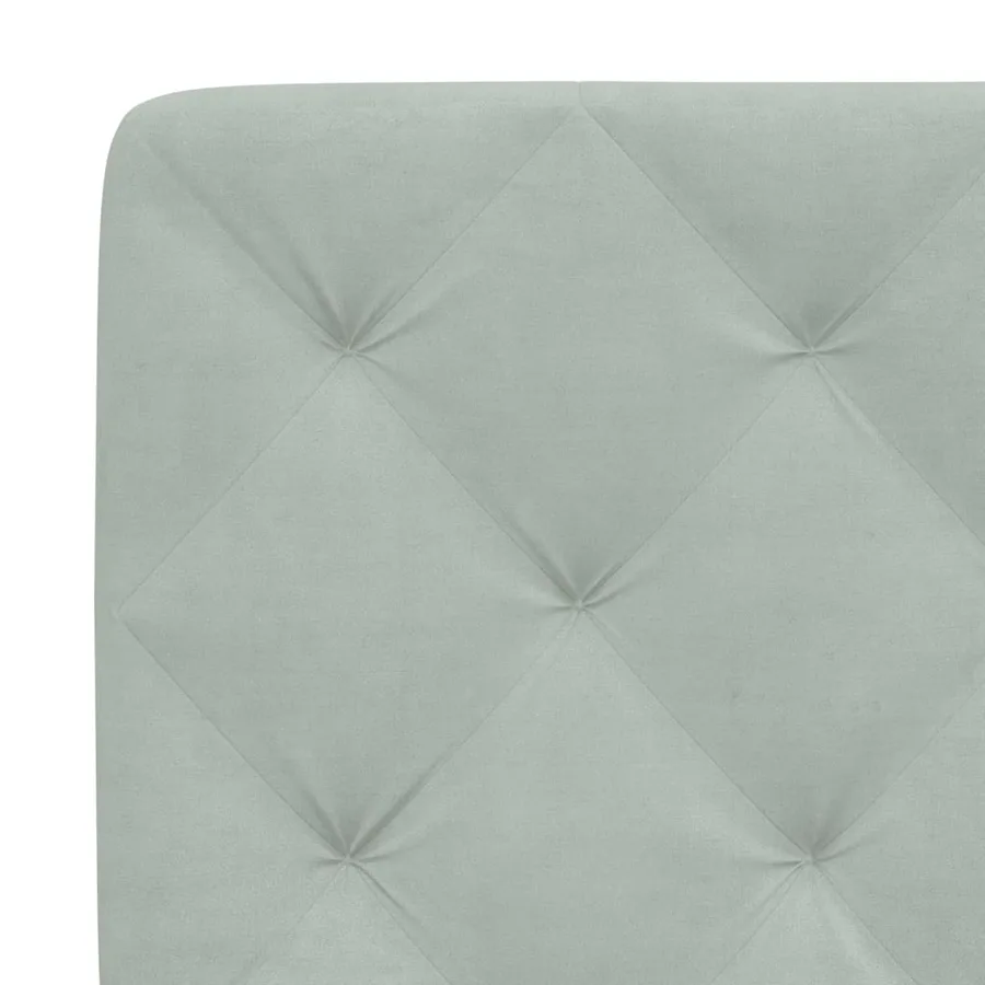 Coussin de tête de lit gris clair 160 cm velours - 8