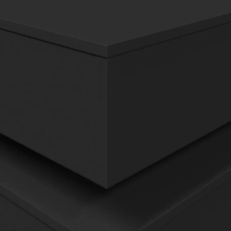 Table basse avec lumières LED noir 50x50x40 cm - 10