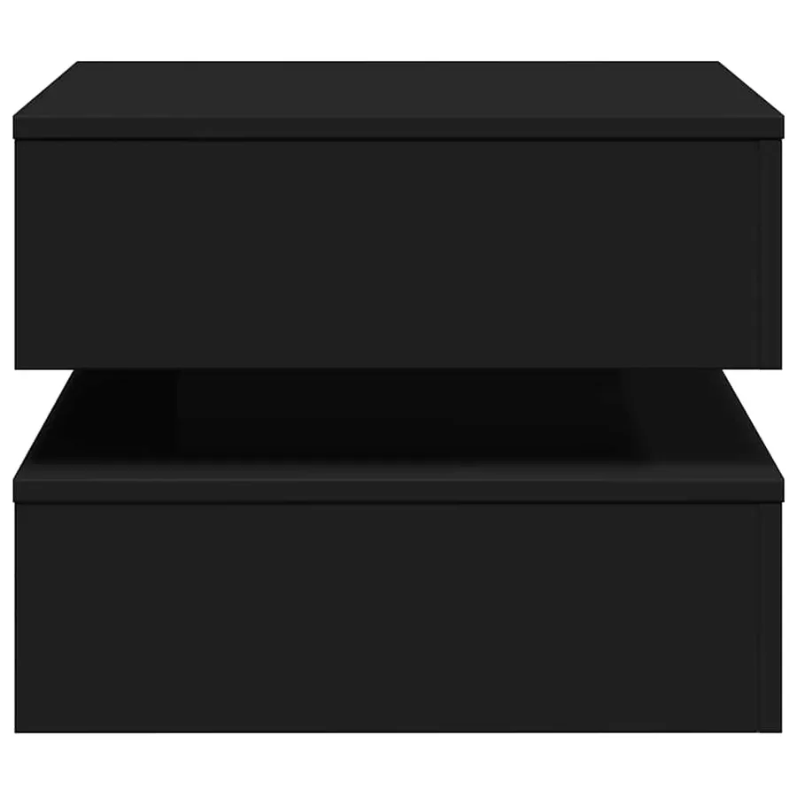 Table basse avec lumières LED noir 50x50x40 cm - 8