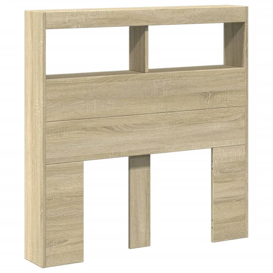 Armoire tête de lit avec LED chêne sonoma 100x17x102 cm - 3