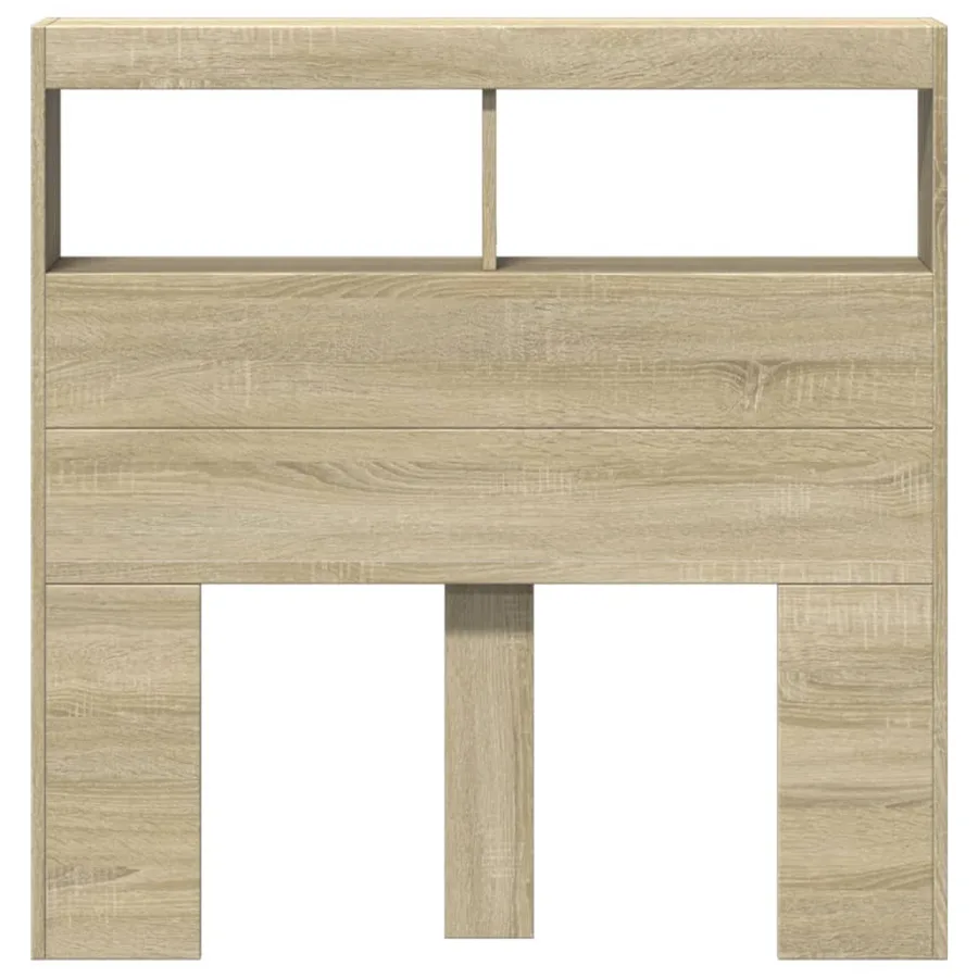 Armoire tête de lit avec LED chêne sonoma 100x17x102 cm - 6
