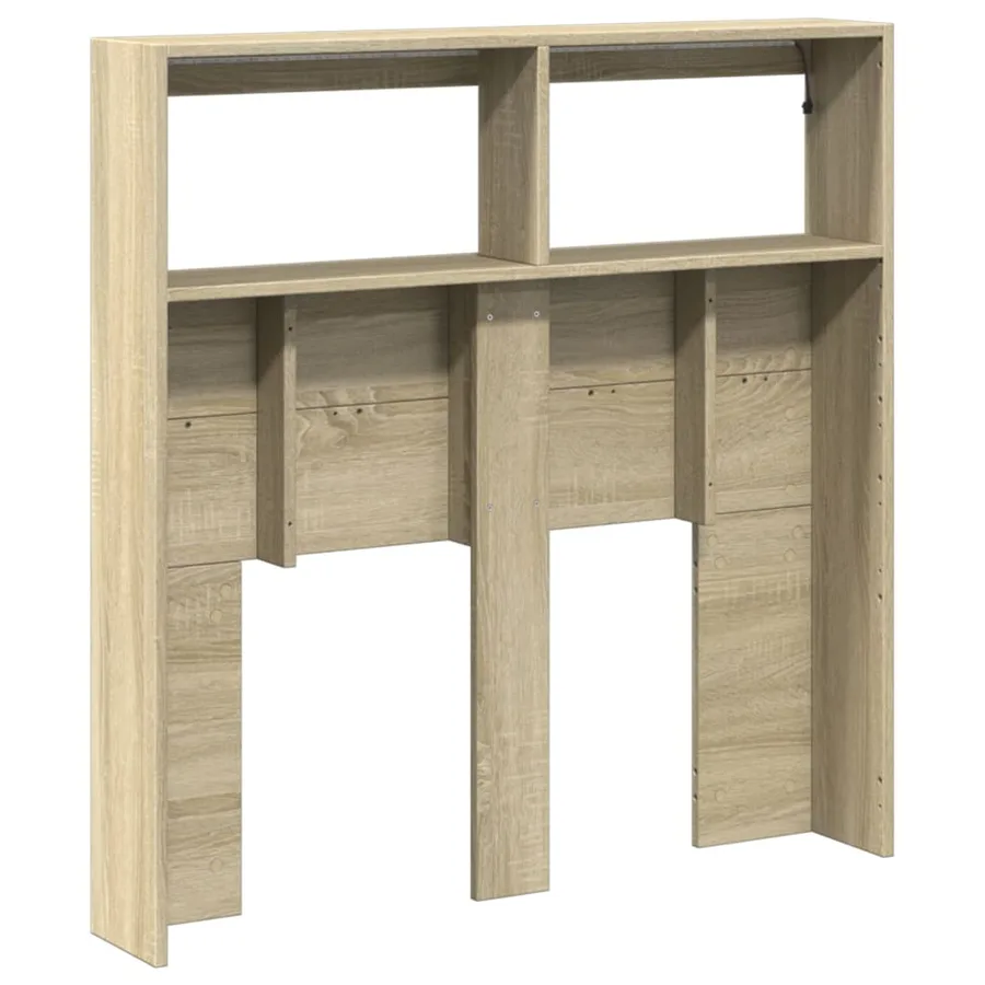 Armoire tête de lit avec LED chêne sonoma 100x17x102 cm - 8