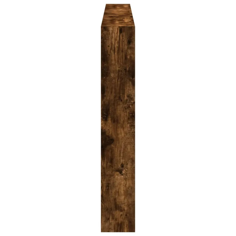 Armoire tête de lit avec LED chêne fumé 180x17x102 cm - 7