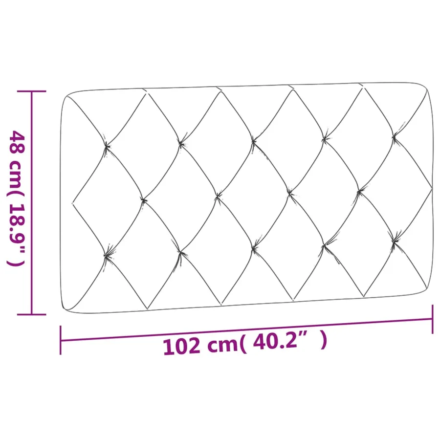 Coussin de tête de lit gris foncé 100 cm velours - 10