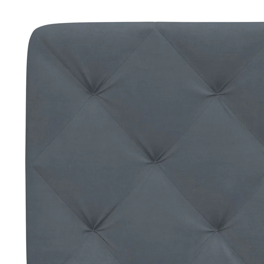 Coussin de tête de lit gris foncé 100 cm velours - 8