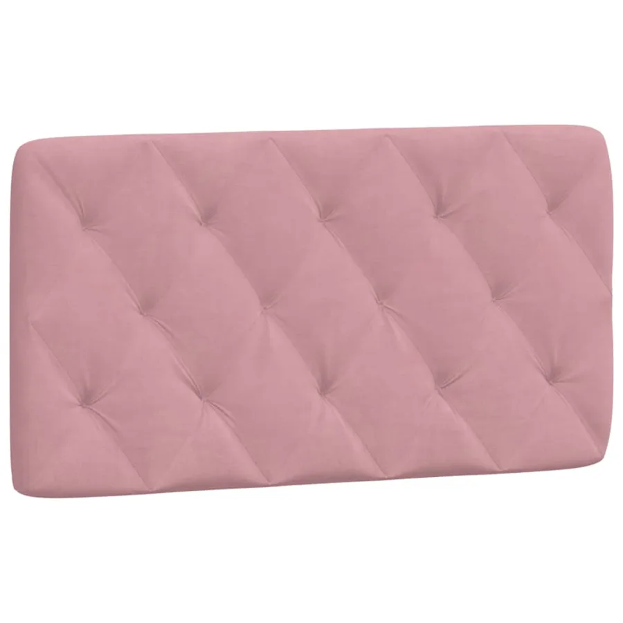 Coussin de tête de lit rose 100 cm velours - 2