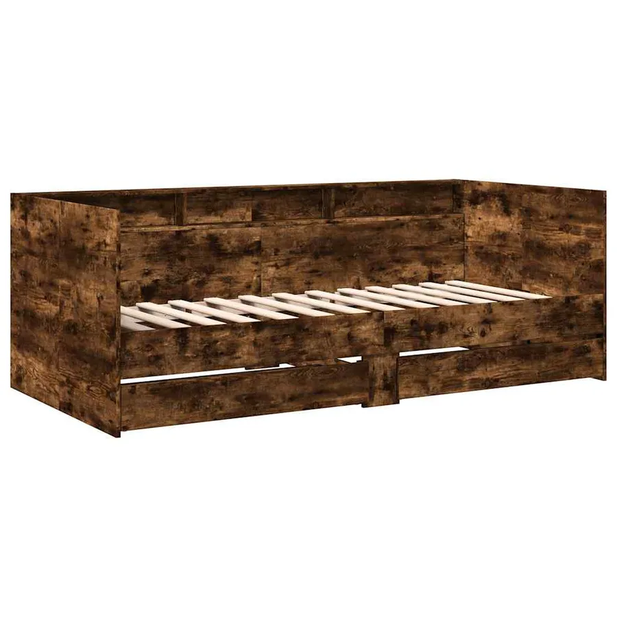 Lit de jour avec tiroirs sans matelas chêne fumé 90x200 cm - 3