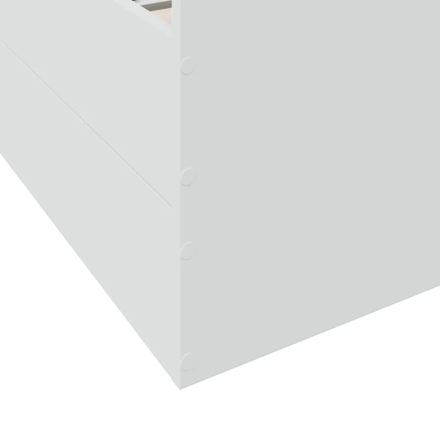 Cadre de lit avec tiroirs sans matelas blanc 120x200 cm - 8