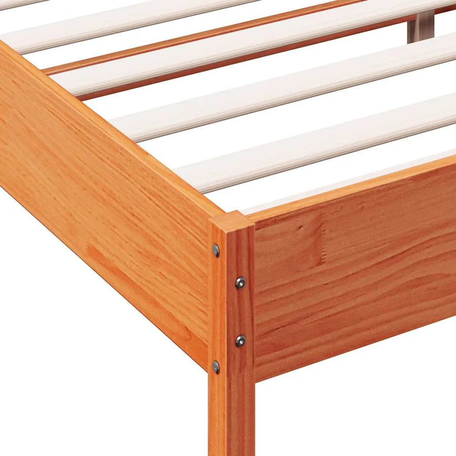 Cadre de lit sans matelas cire marron 90x190 cm bois pin massif - 7