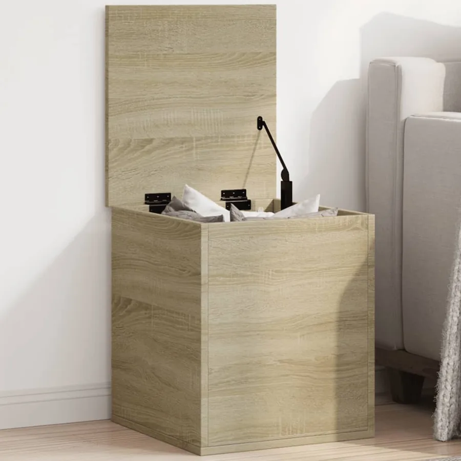Boîte de rangement chêne sonoma 40x42x46 cm bois d'ingénierie