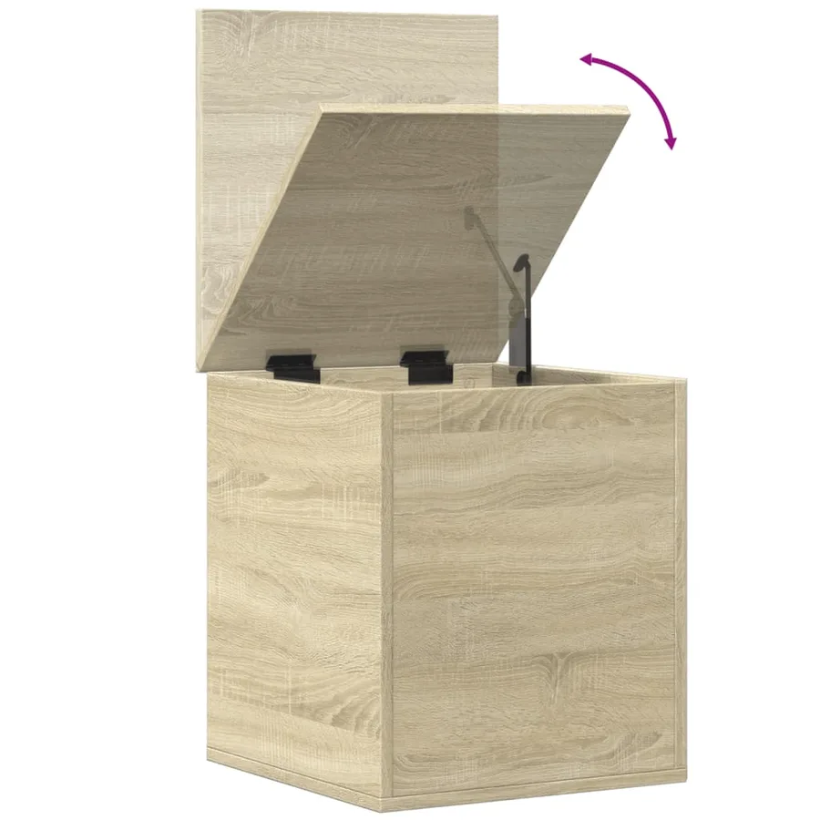 Boîte de rangement chêne sonoma 40x42x46 cm bois d'ingénierie - 8
