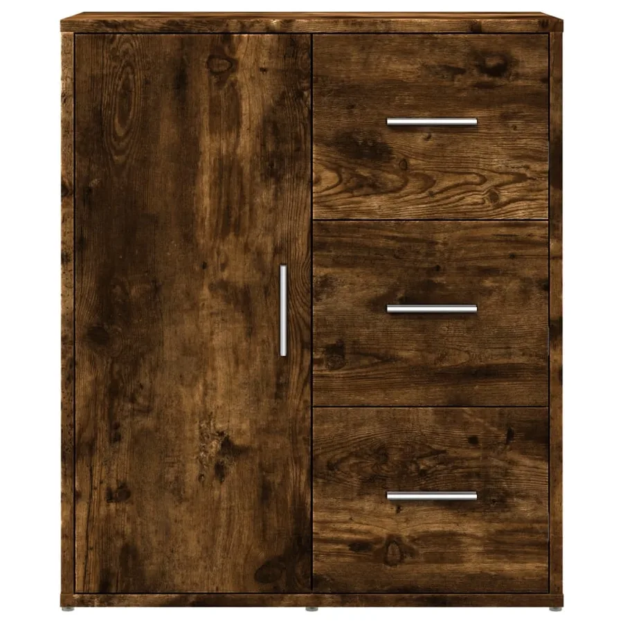Buffet chêne fumé 60x31x70 cm bois d'ingénierie - 5