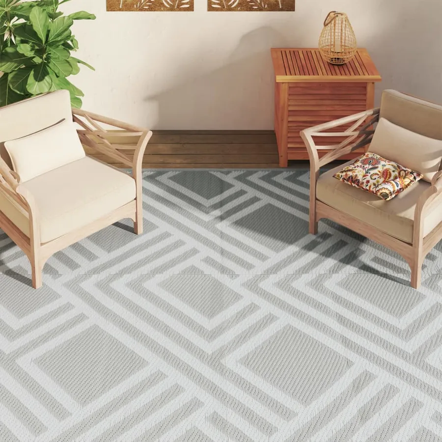 Tapis d'extérieur ARAKIL Gris 190x290 cm PP - 3