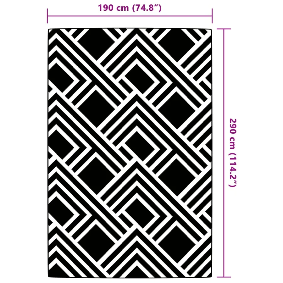 Tapis d'extérieur ARAKIL Gris 190x290 cm PP - 6