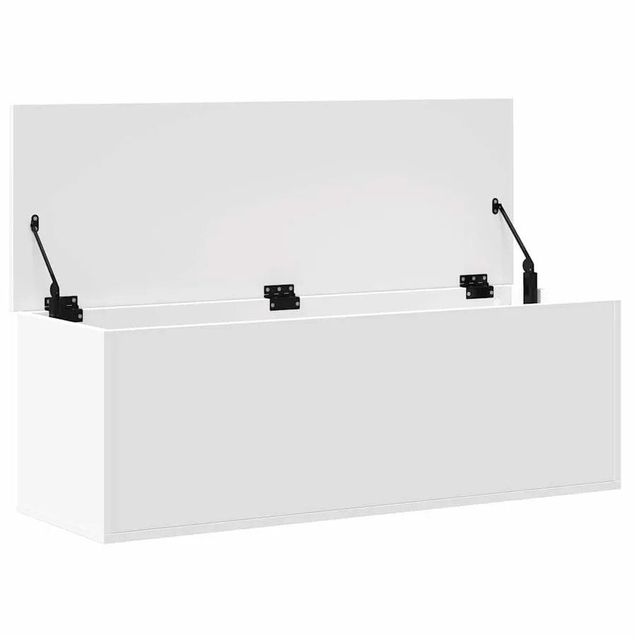 Boîte de rangement blanc 102x35x35 cm bois d'ingénierie - 7
