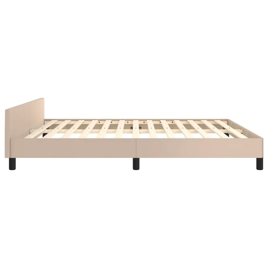 Cadre de lit sans matelas cappuccino 160x200 cm similicuir - 7