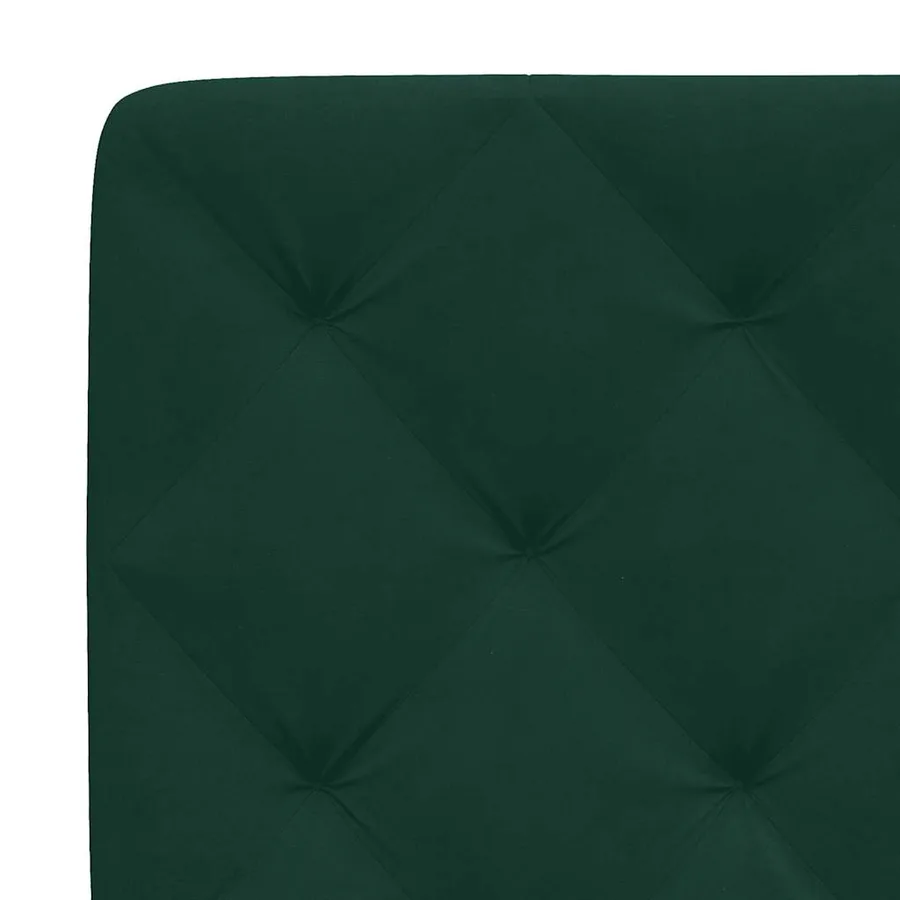 Cadre de lit avec LED sans matelas vert foncé 90x200 cm velours - 10