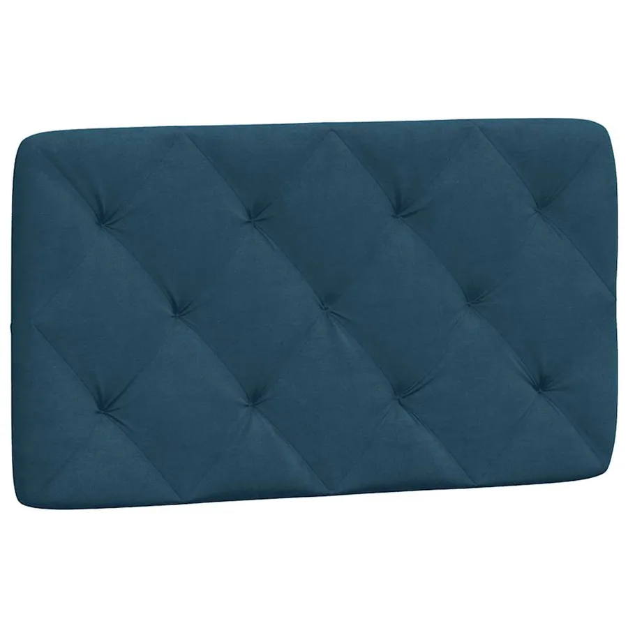 Coussin de tête de lit bleu 90 cm velours - 2