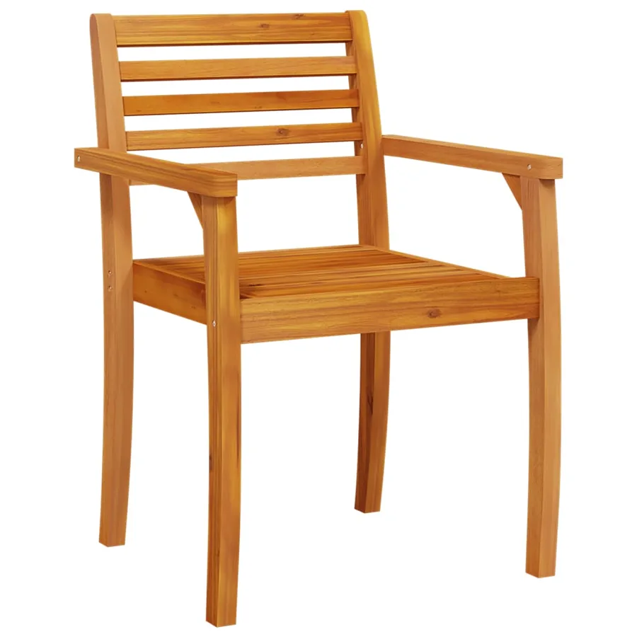Chaises de jardin lot de 2 59x55x85 cm bois massif d'acacia - 2