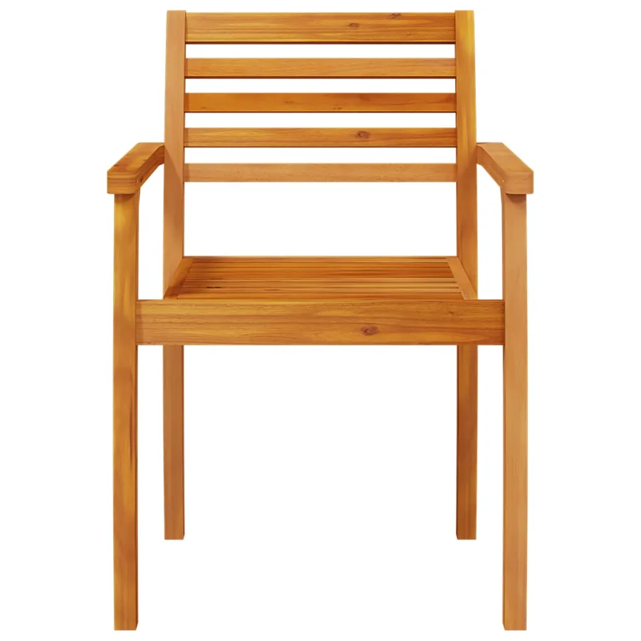 Chaises de jardin lot de 2 59x55x85 cm bois massif d'acacia - 4