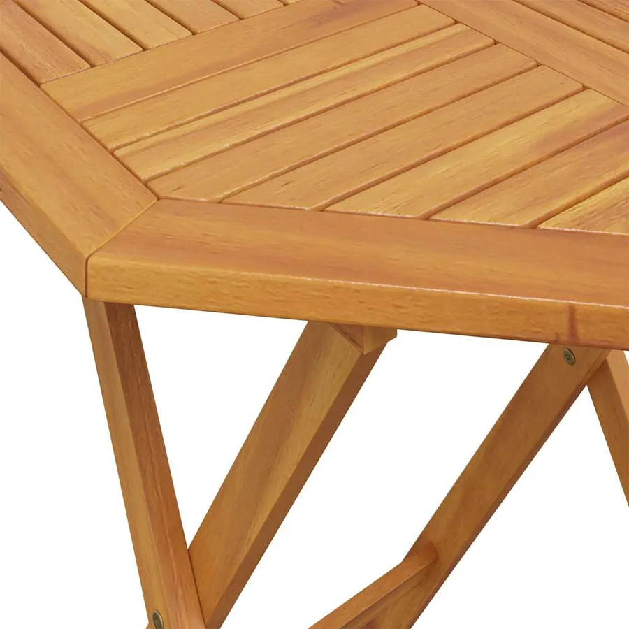 Table pliable de jardin Ø70x75 cm bois d'acacia massif - 10