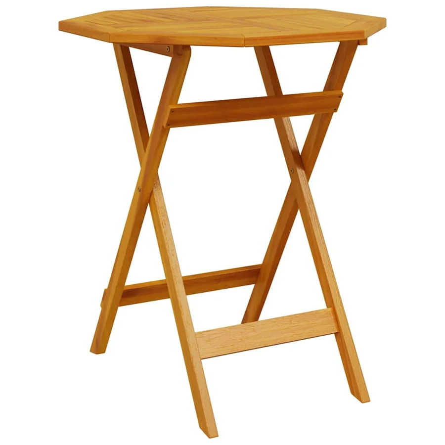 Table pliable de jardin Ø70x75 cm bois d'acacia massif - 2
