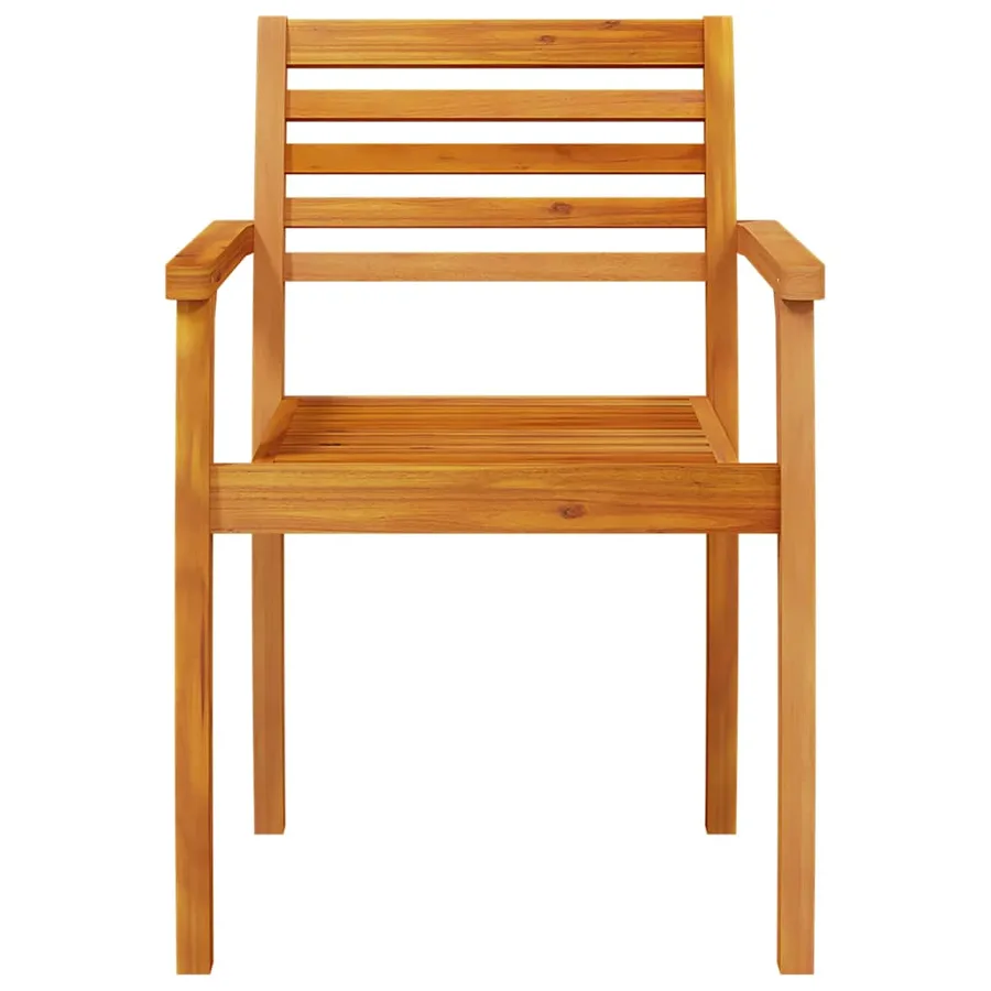 Chaises de jardin lot de 6 59x55x85 bois massif d'acacia - 5