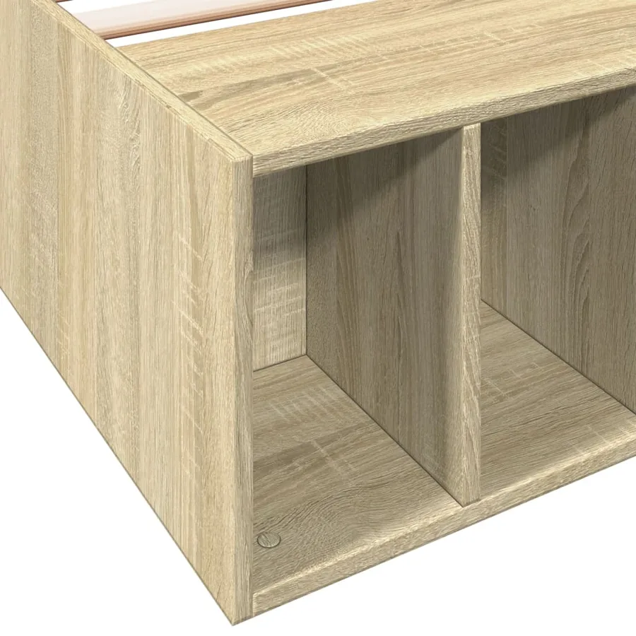 Cadre de lit sans matelas chêne sonoma 75x190 cm - 7