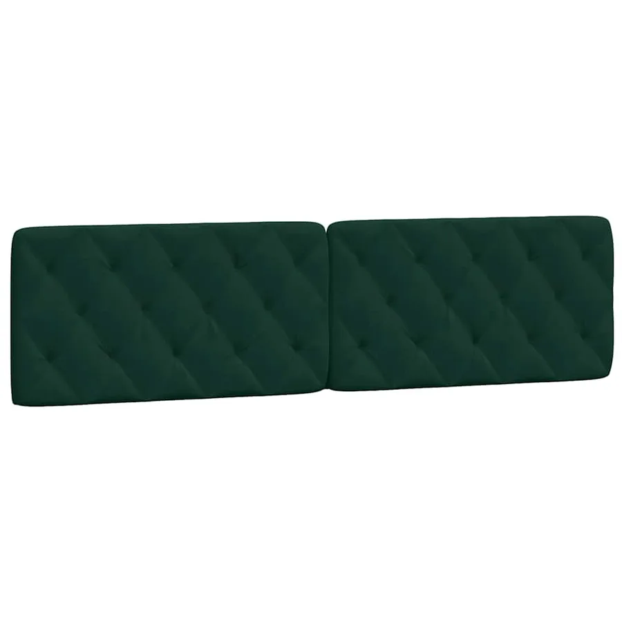 Coussin de tête de lit vert foncé 200 cm velours - 2