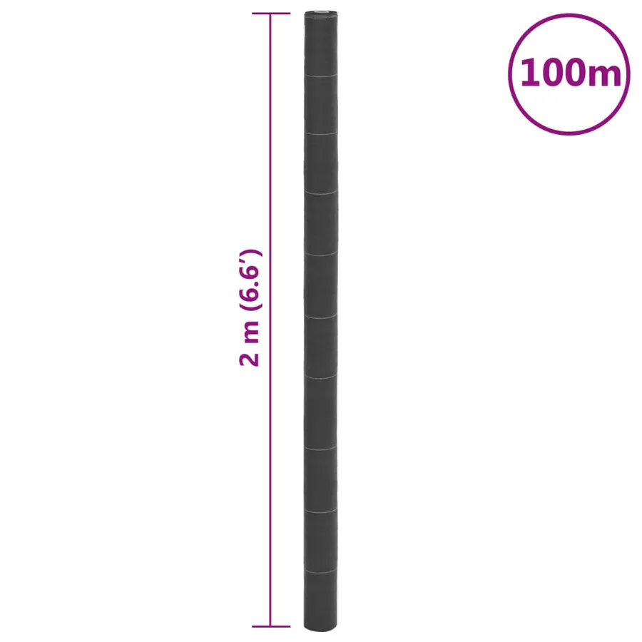 Membrane anti-mauvaises herbes noir 2x100 m PP - 8