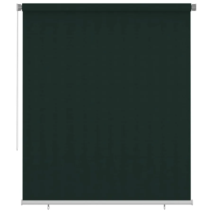 Store roulant d'extérieur 205 (l) x 230 (H) cm vert foncé HDPE