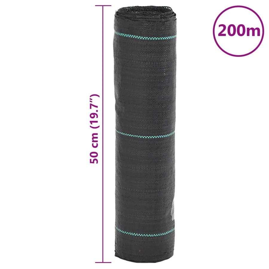 Membrane anti-mauvaises herbes noir 0,5x200 m PP - 8